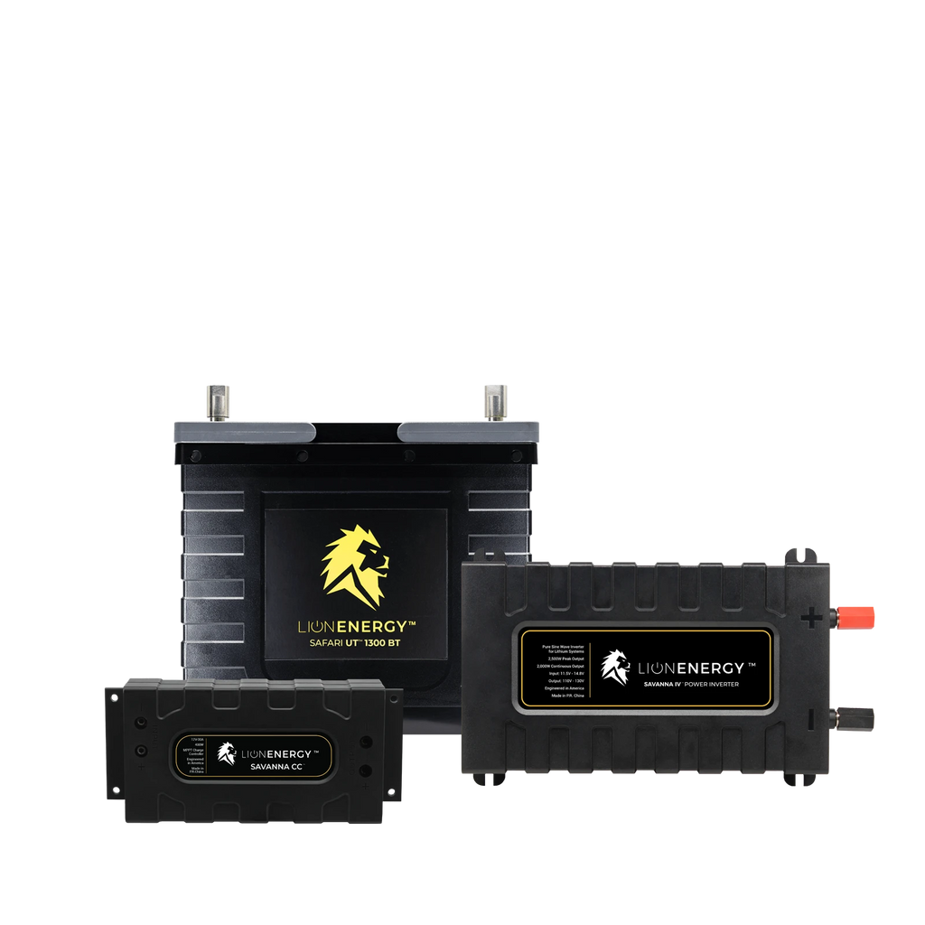 Lion Energy 12V Lithium Battery 105Ah Solar Power System with Inverter (1 - UT 1300)